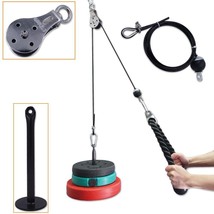 Fitness Pulley Cable System DIY Loading Pin Lifting Triceps Rope Machine Workout - £51.84 GBP+