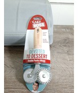 Cake Boss Wooden &amp; Stainless Steel Double Pastry Wheel - $19.68