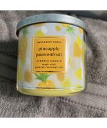 Bath &amp; Body Works Pineapple Passionfruit 3 Wick Candle 14.5 oz Used Disc... - $12.38