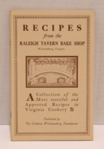 Recipes Raleigh Tavern Bake Shop Williamsburg VA Cookbook Booklet 1985 - $7.87