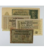 1916-1923 Germania 4-Notes Currency Set Della Repubblica Tedesco Impero - $73.85 CAD
