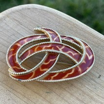 Vintage Enamel Goldtone Pin Brooch Womens 2-1/4&quot; - $21.28