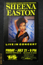 SHEENA EASTON: (FOR YOUR EYES ONLY) HAND SIGN AUTOGRAPH CONCERT CARD - $103.95