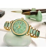 Rare Luxury Precious Myanmar Jade Stylish Mechanical Watch for Men and W... - $15,262.51 MXN