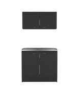 Cabinet Set Zeus, Kitchen, Black - $941.66 CAD