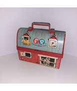 1962 Vintage Fisher Price Mini Toy Farm Barn Lunch Box Kit + Silo Thermo... - £7.74 GBP