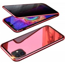 Transparent Metal Magnetic Absorption Case for iPhone 11 6.1&quot; RED - £7.45 GBP