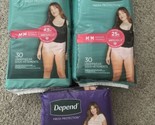 Depends Fresh Protection Adult Incontinence Underwear for Women Size Med... - £44.36 GBP