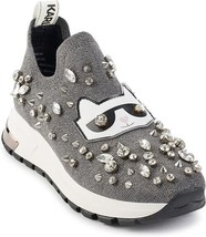 Karl Lagerfeld Sneakers Paris Malna Rhinestone Embellished Comfort Knit Slip-Ons - £93.38 GBP