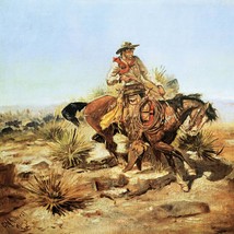 Riding Line by Charles Marion Russell Western Giclee Art Print + Ships Free - £38.71 GBP+