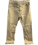 Wrangler Pants Mens 34x30 Brown Khaki Chino Straight Fit Cotton Blend Ca... - £21.09 GBP