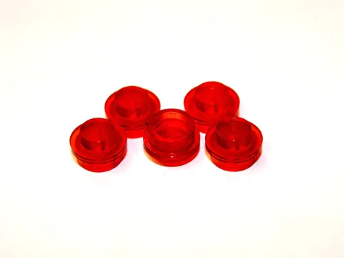 CStore Red clear set of 5 1x1 round piece Minifigure Custom Toys Action ... - $3.50