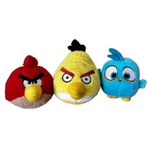 Commonwealth Angry Birds Set Of 3 Plush Stuffed Animals Red Yellow Hatchling - $18.81