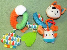 INFANTINO SPIRAL FOX ACTIVITY BABY PLUSH CRIB STROLLER TOY 2018 12&quot; CURLED - $8.99