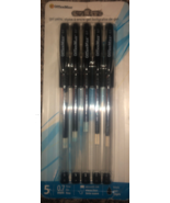 Gel Pens 0.7 Fine Smooth Ink Black 1pk of 5 Pens-Brand New-SHIPS N 24 HRS - $415.55 MXN