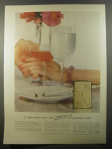 1954 Zippo Cigarette Lighter Advertisement - To light golden hours - £14.78 GBP