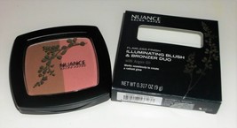 Nuance Salma Hayek Illuminating Blush &amp; Bronzer Duo ~ 550 Golden Pink - £11.76 GBP