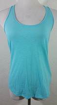 Arizona Jeans Womens Tank Top Small Blue Lace Racerback Scoop Neck Work Out - £6.40 GBP