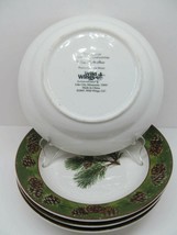 Wild Wings Pinecones By Clayton Weirs Set Of Four 8 1/8&quot; Rimmed Soup Bow... - $46.55