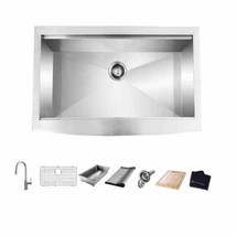 Zero Radius 30 in. Apron-Front Single Bowl 18 Gauge Stainless Steel Workstation - £171.26 GBP