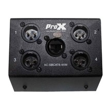 Prox 4 Channel Xlr Male Over Cat-5/Cat-6 Portable Snake Box Xc-Sbcat6-4Xm - £48.80 GBP