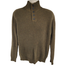 American Eagle Heavy Button Neck Knit Sweater Men&#39;s Size M Green - $27.73
