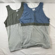 2 VTG Large New Balance Mens Tanks Activewear Shirt Made in USA Color Block Mesh - £53.50 GBP