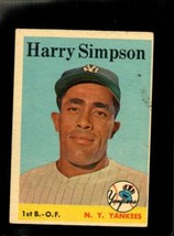 1958 Topps #299 Harry Simpson Vgex Yankees (St) *NY9276 - $3.92