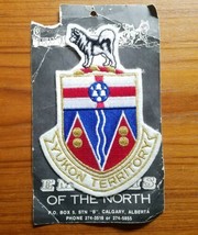 Vtg Malamute Sled Dog Yukon Territory Coat Of Arms Canada Patch New - $11.64