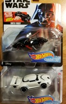 Hot Wheels Star Wars Set of Two Character Cars Stormtrooper and Darth Vader - $11.30