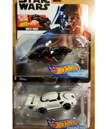 Hot Wheels Star Wars Set of Two Character Cars Stormtrooper and Darth Vader - $15.50 CAD