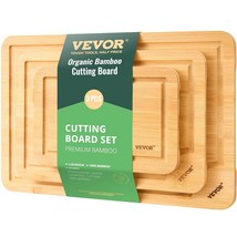 Bamboo Cutting Board Premium Versatile Cut Board with Built-in Handle - $29.39