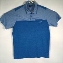Oakley Men’s Polo Shirt Sz. Med Two Tone Blue Short Sleeve - £17.98 GBP