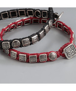 Sterling Silver Happiness Fu Beads Handwoven Wax Rope Couple Bracelet - £30.41 GBP+