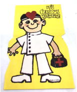 Vintage Valentines Day Card Serious Doctor Dr Medical Bag Sweet Graphics... - $313.95 MXN