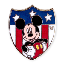 Mickey Mouse Retro Disney Pin: Americana Patriotic Red White and Blue Sh... - $34.90