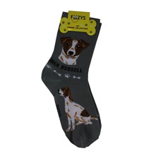 Jack Russell Dog Womens Socks Foozys Size 9-11 Gray - £5.09 GBP