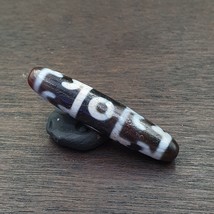 Rare motif INDO TIBETAN Himalayan 4 Totem Eyes Red Agate bead Amulet Dzi - $2,642.23 MXN