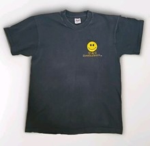 Vtg UNC Greensboro T-shirt L Anvil Single Stitch Smiley Face Embroidered... - £12.64 GBP