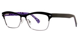 MODERN OPTICAL MODz TITANIUM MAJESTIC EYEGLASSES 51-16-145 BLK/LIL W/ SO... - $44.50