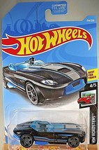 2019 Hot Wheels #154 HW Roadsters 4/5 RRROADSTER Black-Blue w/Gray Pr5 Spokes - $7.90