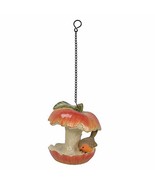 Pacific Giftware Red Apple Fruit Finch Garden Hanging Bird Feeder Statue... - $24.40