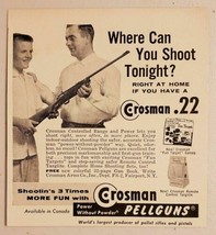 1957 Print Ad Crosman .22 Pellguns Dad & Son with Rifle Made in Fairport,NY - £6.44 GBP