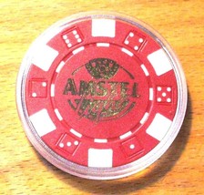 (1) Amstel Lite Beer Poker Chip Golf Ball Marker - Red - £5.44 GBP