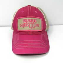 Blake Shelton Mesh Trucker Hat Snapback Cap Patch Pink Tan Unisex Countr... - $9.85