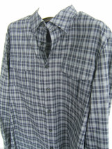 NWT Elie Tahari Men&#39;s Designer Dress Chase Indigo Gray Sexy Plaid Shirt S $198 - £97.54 GBP