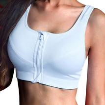 Quick Dry Sports Bra Zipper Front Closure Yoga Bra High Support Workout ... - $16.99