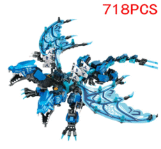 New Phantom Ninja 3 Fire Flame Water Dragon Attack Building Blocks Figure Bricks - $25.48