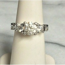 SHINY 925 STERLING SILVER 2 CT CZ RING. SIZE 5 SKY - $33.46