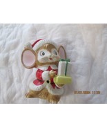 Vintage HOMCO SANTA MOUSE 4&quot; Christmas Figurune Porcelain Made in Taiwan - $12.33 CAD